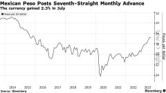 墨西哥比索7月上涨了2
